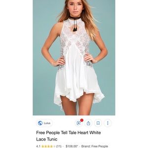Free People Tell Tale heart Lace Tunic